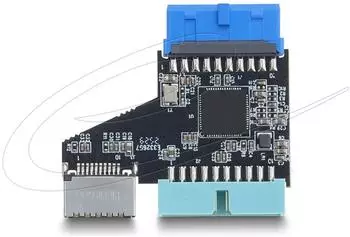 DeLock USB 5Gbps Hub 20-Pin Pfostenbuchse zu 1x USB-A 3-Port (67343)