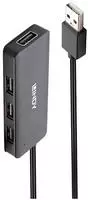 LINDY 42986 USB-Hub 4 Port USB-A USB 2.0 480MBit/s Schwarz 42986