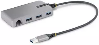 StarTech 3-Port USB-A Hub mit Ethernet, grau (5G3AGBB-USB-A-HUB)