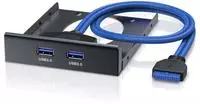 Csl Usb 3.0 2-port Frontpanel F&uuml;r 3,5 Laufwerksch&auml;chte - 2x Usb 3.0 Buchse Typ A 