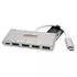 Roline USB 3.2 Gen 1 Hub, 4x USB-A + 1x PD, USB-C, silber (14.02.5061)