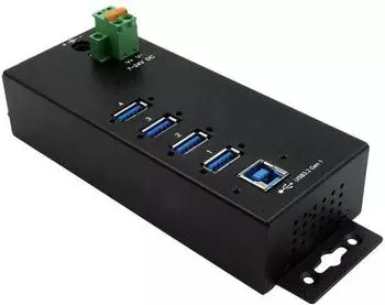 Exsys EX-1186HMVS-2 USB 3.2 Gen 1 Hub 4-Port Metall mit Überspannungsschutz (EX-1186HMVS-2)