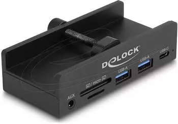 DeLock USB-Hub mit 2-Slot-Kartenleser, 5Gbps, extern (64285)
