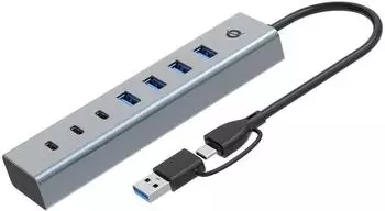 Conceptronic HUBBIES20G USB-C Hub 7-Port USB 3.2 Gen 1 5Gbps (HUBBIES20G)