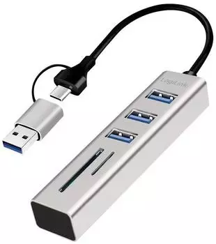 LogiLink 3-Port USB 3.0 Hub + Kartenleser (UA0445)
