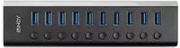 LINDY 43370 USB-Hub 10 Port USB-A USB 3.0 5 GBit/s Schwarz 43370
