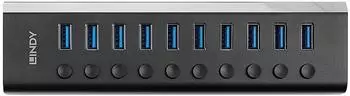 Lindy 10-Port USB 3.0 Hub mit Ein-/Ausschaltern (43370)