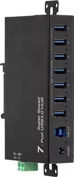 LogiLink USB 3.0 Hub 7-Port Industrieausführung, 5Gbit/s, schwarz (UA0444)