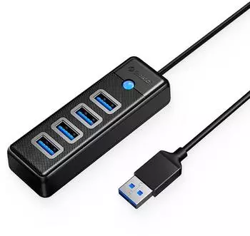 Orico PW4U-U3 USB-A Hub 4x USB-A 3.0, schwarz (PW4U-U3)