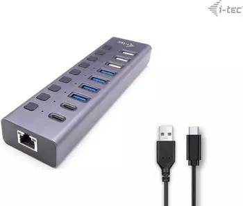 I-Tec USB Charging Hub 9-Port mit LAN, USB-A/USB-C 3.0, 60W (CACHARGEHUB9LAN)