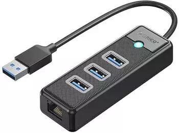 Orico PW3UR25-U3 USB-Hub 4-Port, 3x USB-A 3.0, 1x RJ45 2,5G Ethernet (PW3UR25-U3)