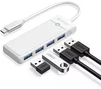 PAPW4A-C3 USB Hub 4-port 4x USB-A 3.0 1.8 m - white USB-Hubs - USB 3.0 - 4 -...