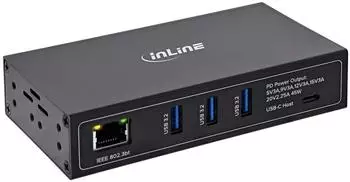 InLine Industrial USB 3.2 Hub 4-Port (3x USB-A, 1x USB-C) mit PoE (35396I)