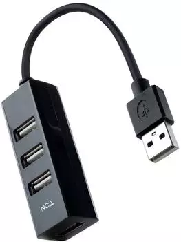 Nanocable USB 2.0 Hub 4 Ports, schwarz (10.16.4404)