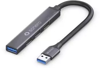 Sonero USB-Hub 4-Port USB 3.2/USB 2.0 ultraflach (S-UH100-001)