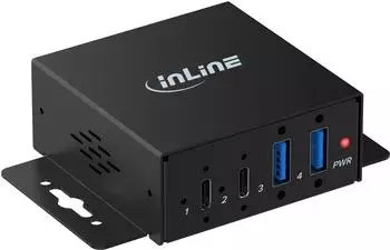 InLine USB 3.2 Industrie-Hub 4-Port, 2x USB-A, 2x USB-C (35396H)