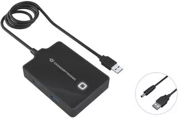 Conceptronic HUBBIES11B USB-3.0-Hub 4-Port, 90cm Kabel (HUBBIES11B)
