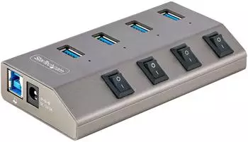 StarTech 4-Port selbstversorgter USB-C Hub mit Ein/Aus-Schaltern (5G4AIBS-USB-HUB-EU)