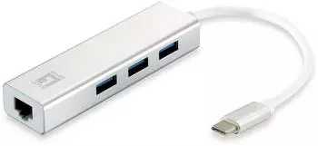 Level One USB-0503 USB 3.0 Hub 3-Port mit Gigabit Ethernet (USB-0503)