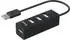 Equip USB-Hub 2.0, 4-Port, 0,15m, ohne Netzteil, schwarz (128955)