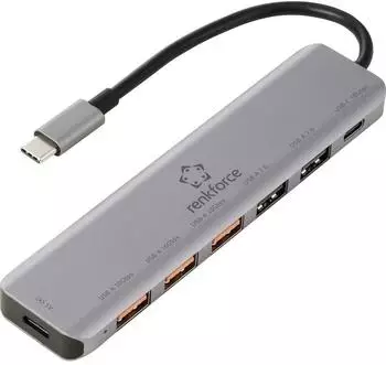 Renkforce RF-USBCH-450 USB-C&reg; Hub 6+1 Port, USB 3.2 Gen 2, 10GBit/s (RF-7465828)