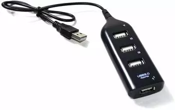 Vakoss TC-234UX USB-Hub 2.0, 4 Ports, schwarz (TC-234UX)