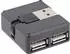 InLine USB 2.0 Hub 4-Port, quadratisch, Kabel 4cm, schwarz (33293L)