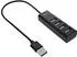 InLine USB 2.0 Hub 4-Port, schwarz, Kabel 30cm (33293H)