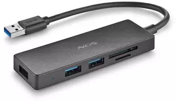 NGS IHUB Reader USB 3.0 Hub mit Kartenleser, 5 Ports, 5Gbps (NGS-HUB-0168)