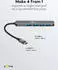 Goobay Slim 4-Port USB-Hub, USB-C auf USB-A, 5Gbit/s (79157)