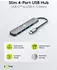Goobay Slim 4-Port USB-Hub, USB-C auf USB-A, 5Gbit/s (79157)