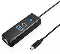 PW3UR25-C3 3-port USB Hub 1x USB-A 3.0 1x USB-C 3.0 1x RJ45 2.5G Ethernet 0.15...