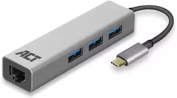 ACT USB-C Hub 3x USB-A, Gigabit Ethernet (AC7055)