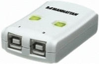 Manhattan 162005, Manhattan 2 Port USB 2.0-Umschalter Schwarz