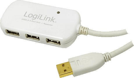 LogiLink USB 2.0 4-Port Hub mit Verlängerungskabel 12M (UA0108)