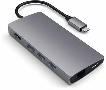 Satechi Aluminium Multi-Port Adapter V2 Grau
