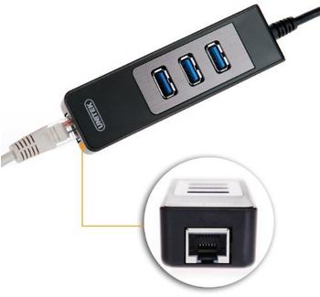 UNITEK 3 Port USB 3.0 Hub/Gigabit Adapter (Y-3045)