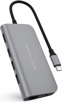 Hyper HyperDrive 9-in-1 USB-C Hub grau