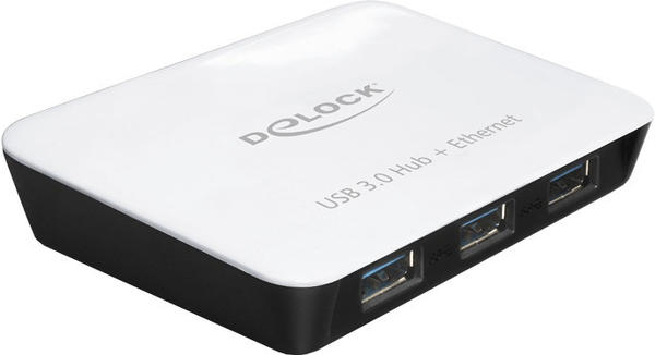 DeLock 3 Port USB 3.0 Hub Gigabit LAN (62431)