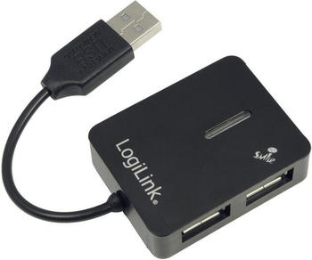 LogiLink Smile 4 Port USB 2.0 Hub schwarz