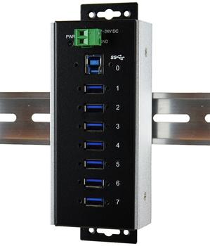 Exsys 7 Port USB 3.0 Hub (EX-1187HMVS-WT) Exsys 7 Port USB 3.0 Hub (EX-1187HMVS-WT)