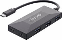 INLINE - USB 3.2 Gen.1 Hub - USB-C zu 2 Port USB-C und 3 Port USB-A - mit PSU