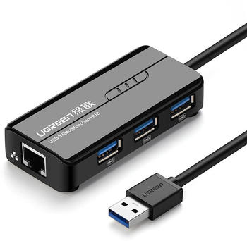 Ugreen 3 Port USB 3.0 Hub + Gigabit Ethernet (20265)