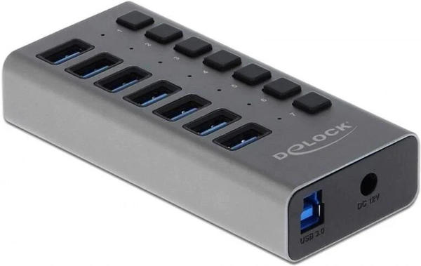 DeLock 7 Port USB 3.0 Hub (63669) USB-Hubs Stromversorgung per Netzteil