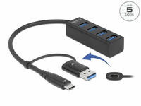 DELOCK 4 Port USB 3.2 Gen 1 Hub mit USB-C oder USB-A