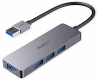 Aukey 4260397844588 USB-Hub 4 Port USB-A USB 3.2 Gen1 5 GBit/s Grau-Wei&szlig; CB-H5