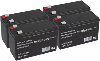 Multipower Ersatzakku für Best Power B610 1500VA, 4x 12V 9Ah (2588)