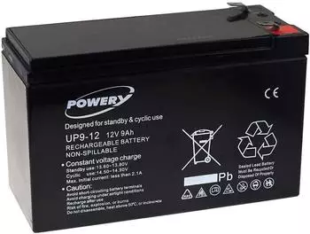 Powery Blei-Gel-Akku f&uuml;r USV 9Ah 12V