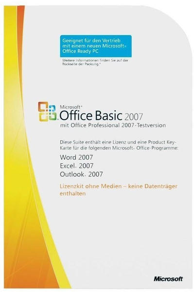 Microsoft Office 2007 Basic V2 (DE) (Win) (MLK) (OEM)