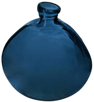 Atmosphera Round Vase Recycled Glass 33cm Storm Blue
